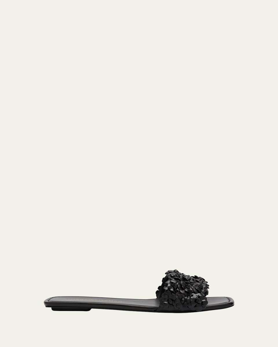 Meadow Flower Leather Slides